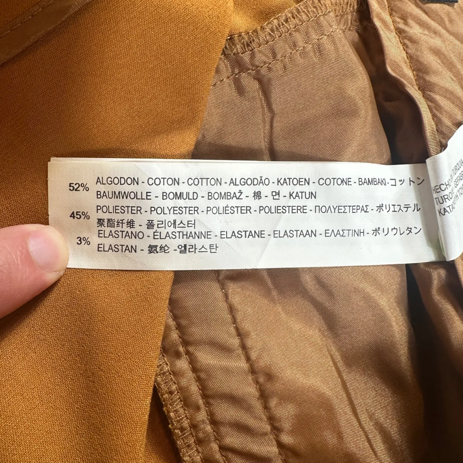 ZARA WOMAN Pants M Mustard Yellow Cropped Trousers Split Hem Ankle Side Zip Dres - Image 7