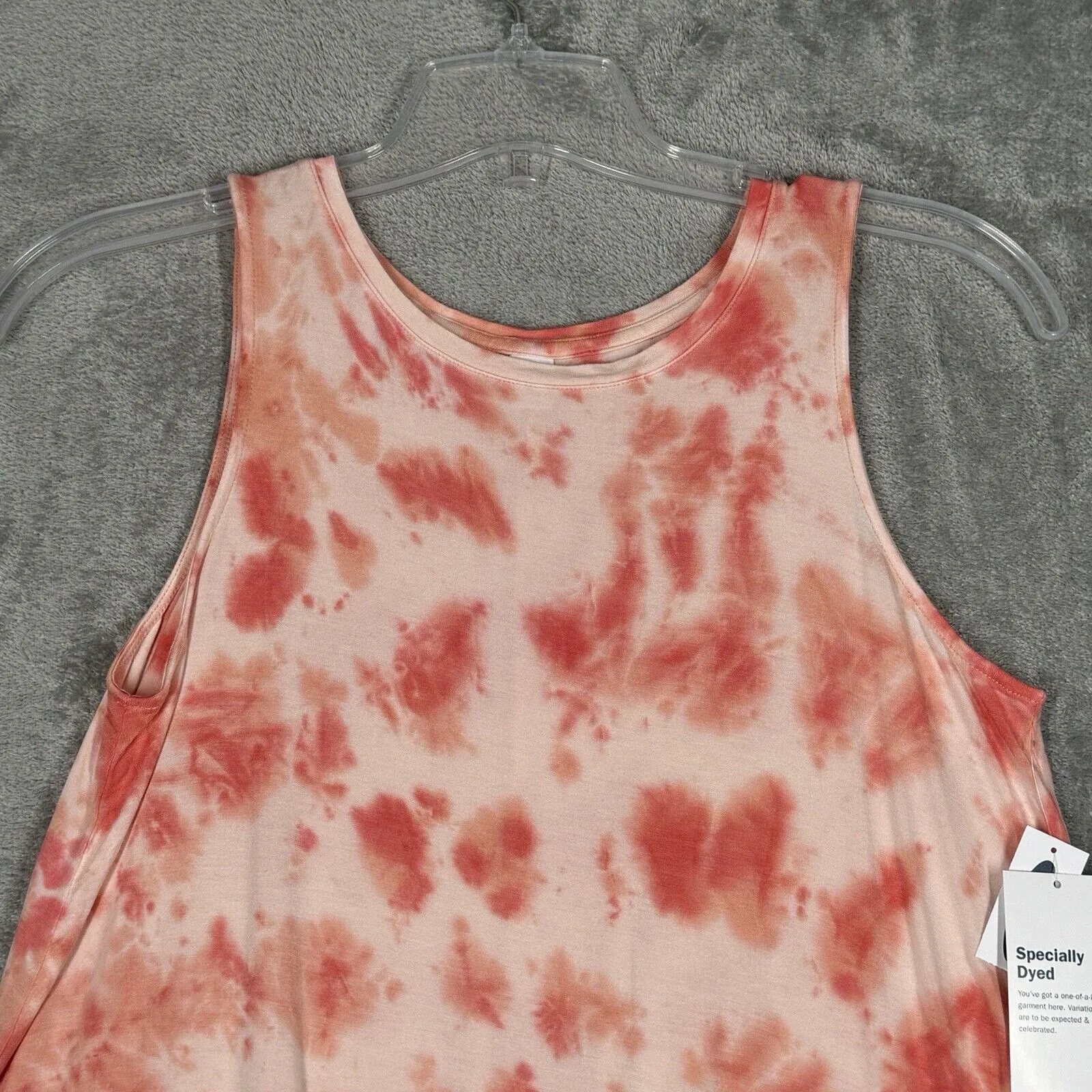 Old Navy Shirt Womens Small Orange Tie Dye Luxe Tank Top Athletic Workout Casual - Image 4