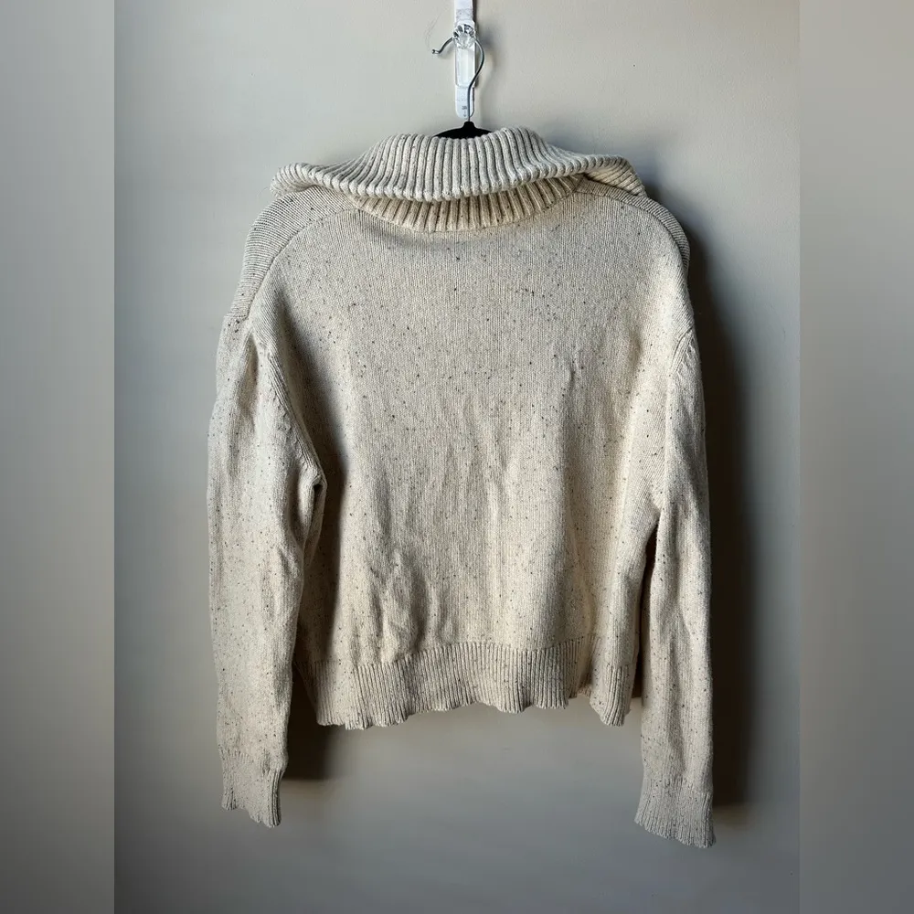 The North Face Sweater Womens Large Beige Shawl Neck Long Sleeve Wool Blend - Image 4