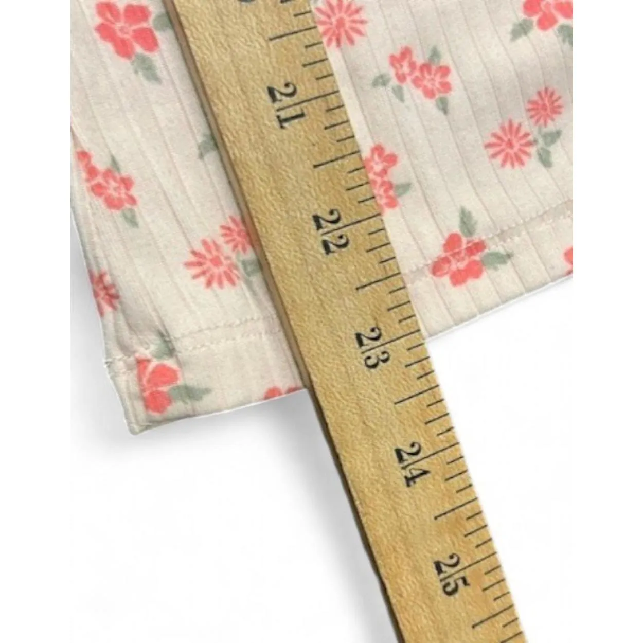 Nine West Women's Ribbed Light Pink Sleep Tank M‎ Floral Dainty Coquette - Image 7