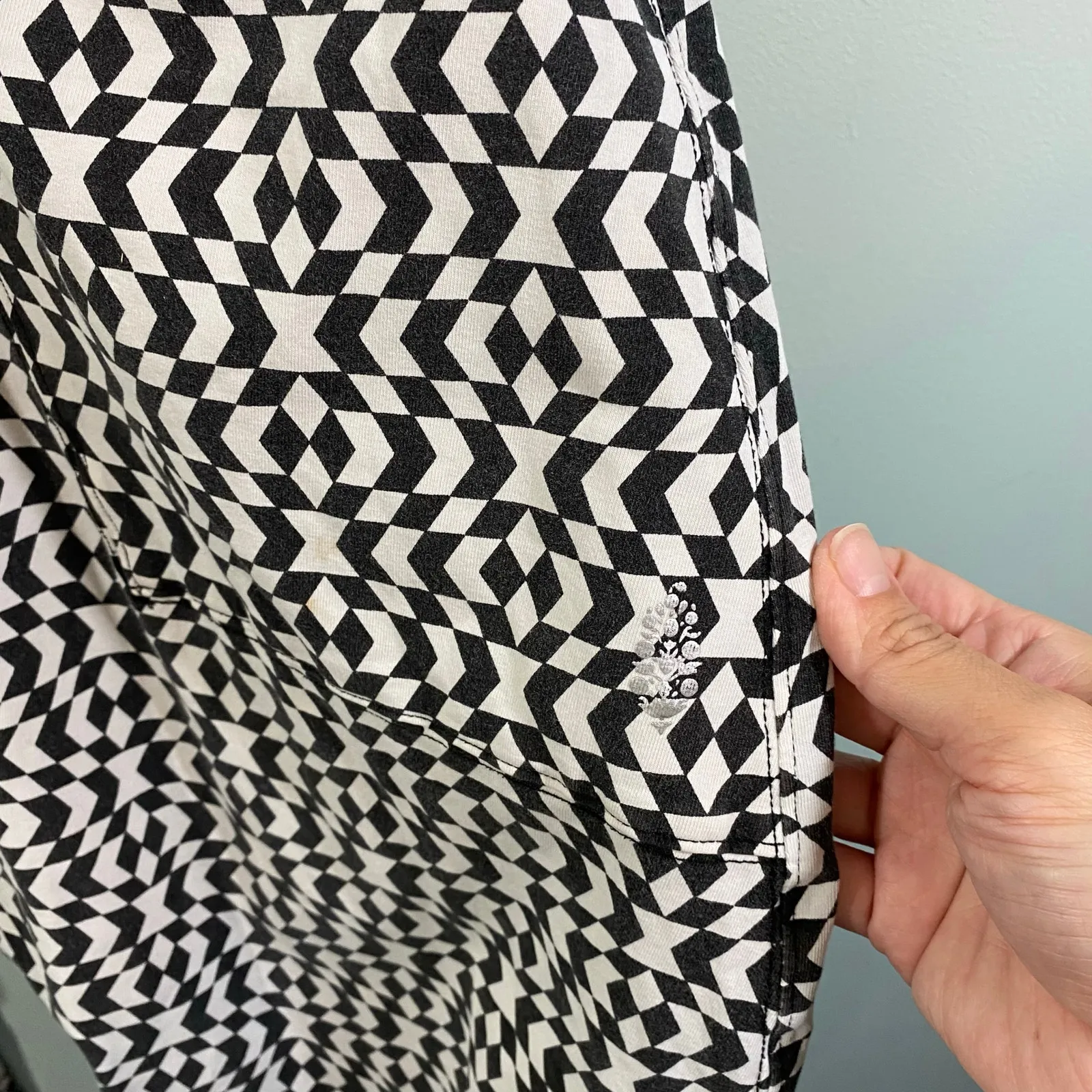 Free People Movement Black & White Geometric Hot Shot Printed One Piece Sz M - Image 4