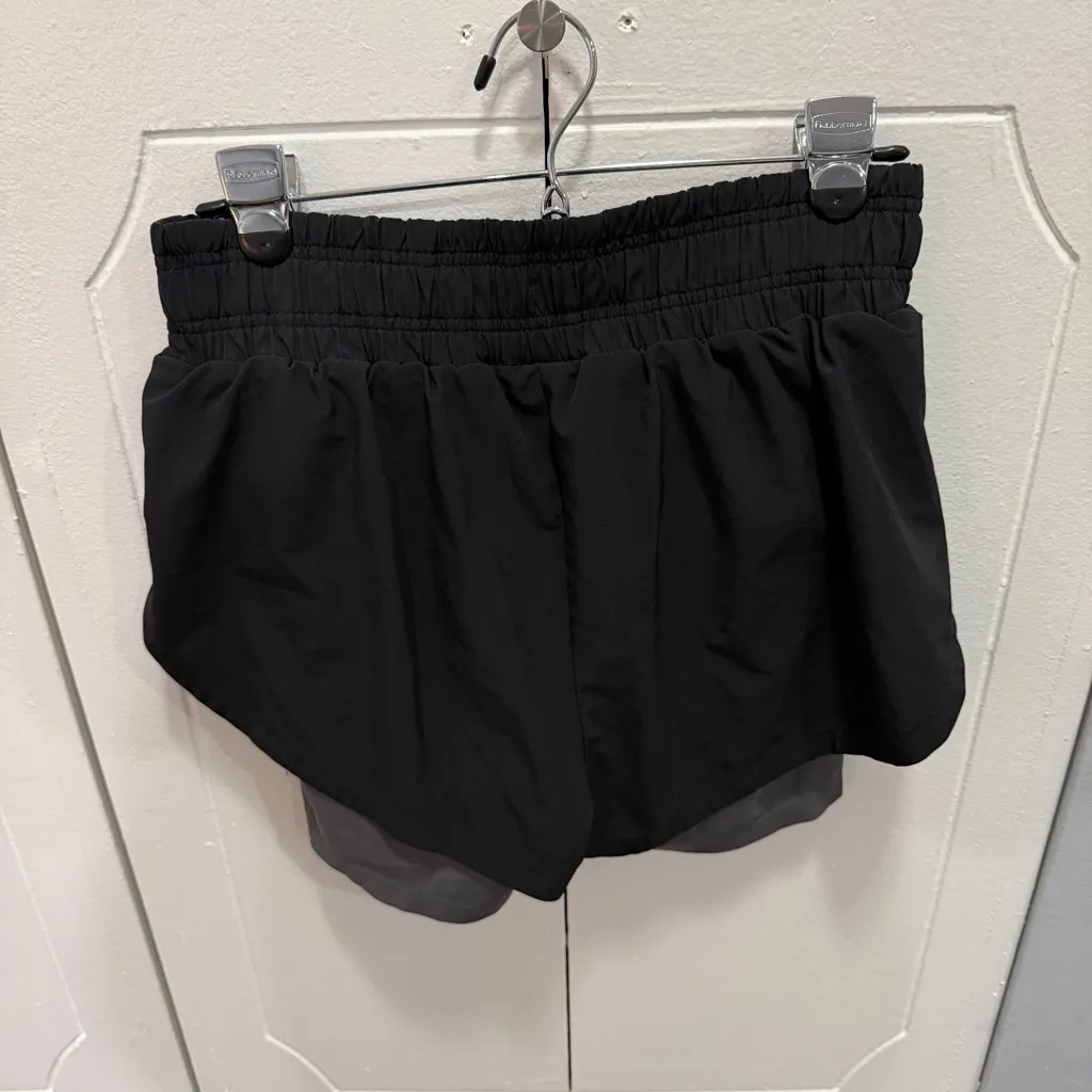 Gymshark Black and Grey 2 in 1 Shorts - Image 2