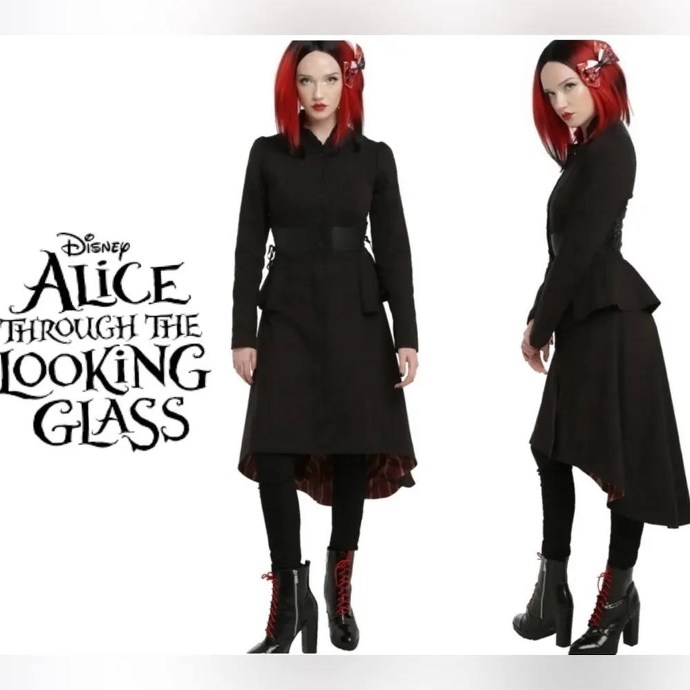 Disney Alice Through The Looking Glass Red Queen Trench Coat Hot Topic Size LG - Image 2