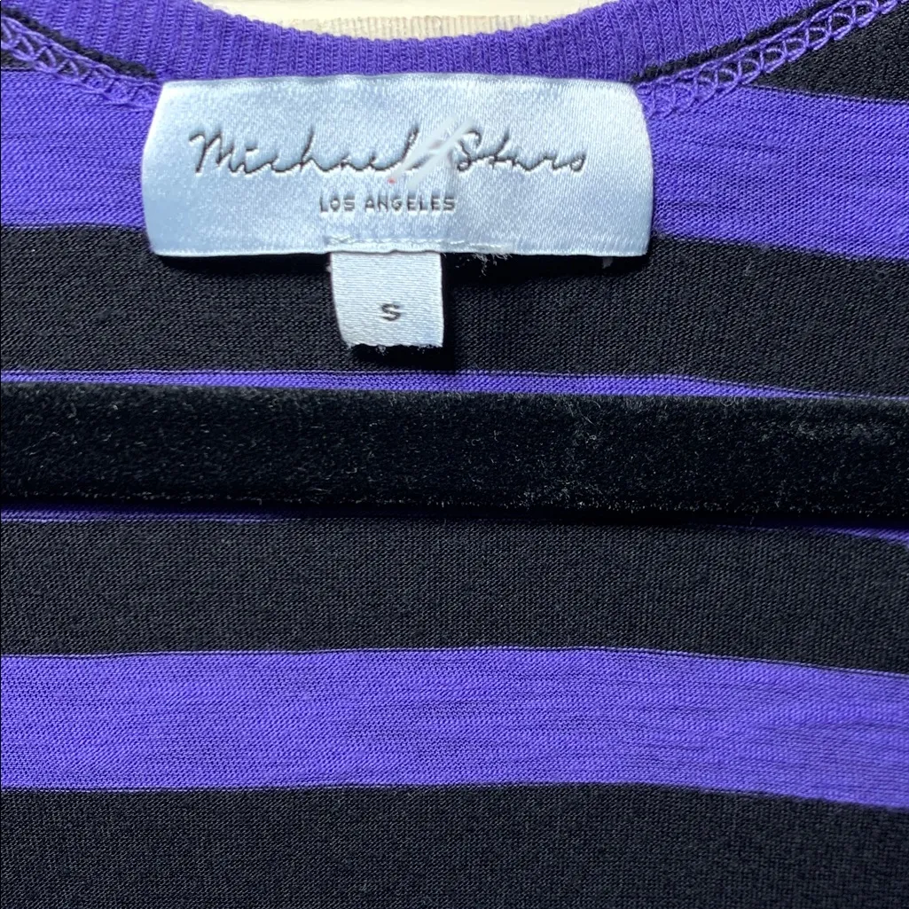 Women's Michael Stars Tobi Striped Tank in Galaxy and Black Stripe Small - Image 2