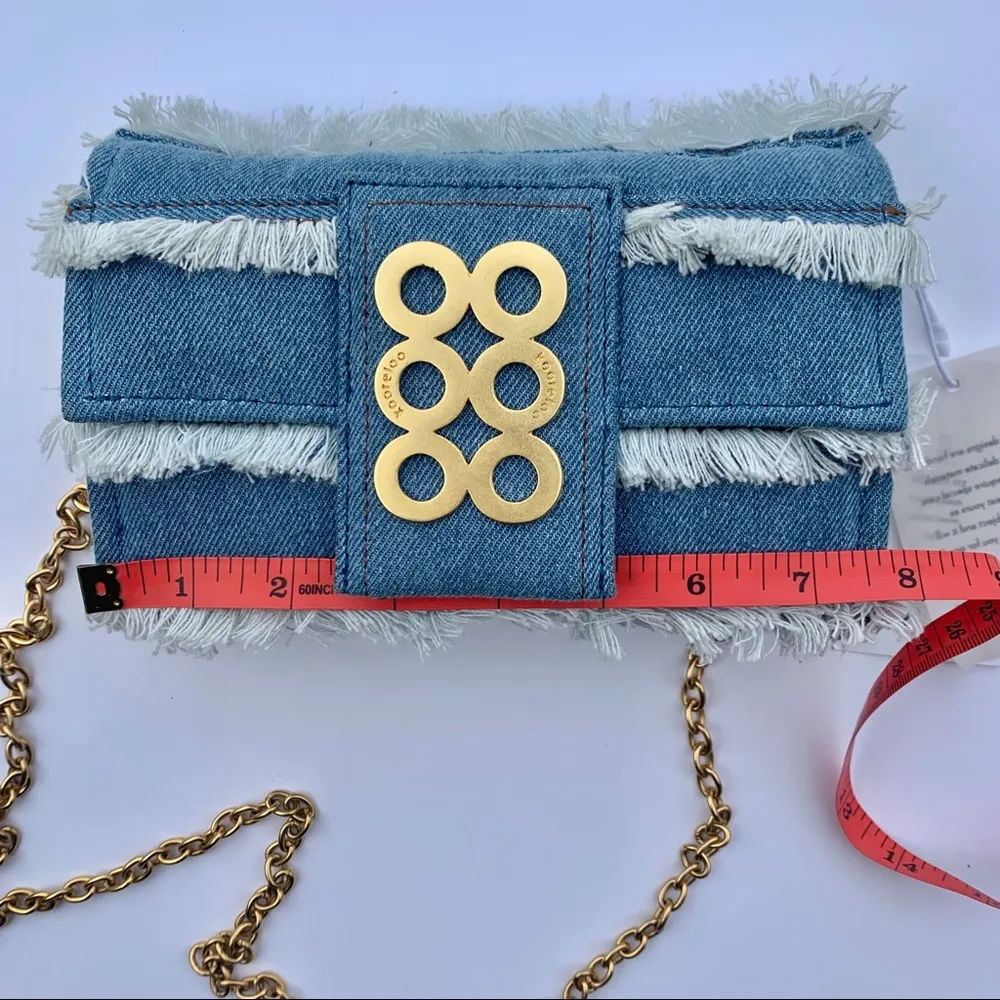KOORELOO Amalfi Fringe Denim Crossbody Bag - Image 10