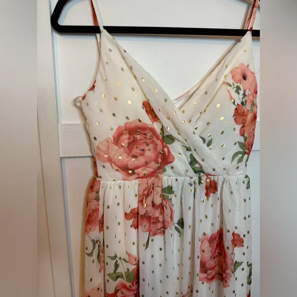 Trixxi Metallic Rose Patterned Maxi Dress - Image 7