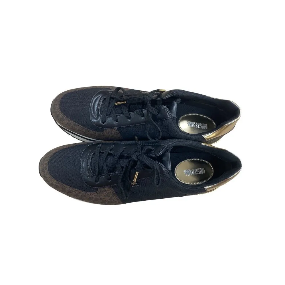 Michael Kors women designer sneakers brown black 10M SKU 1294 - Image 3