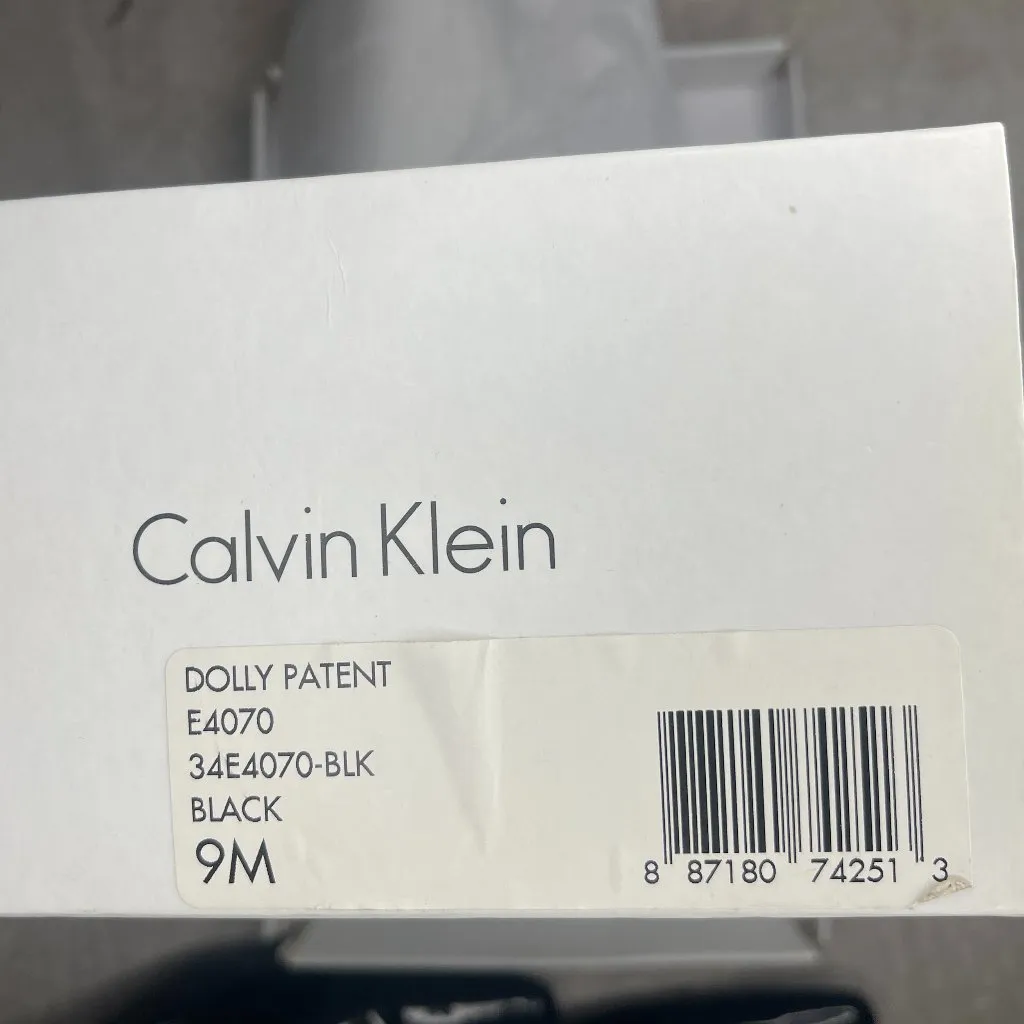 Calvin Klein Womens Shoes Black 9M Gayle Patent Heel 34E4070-BLK - Image 5