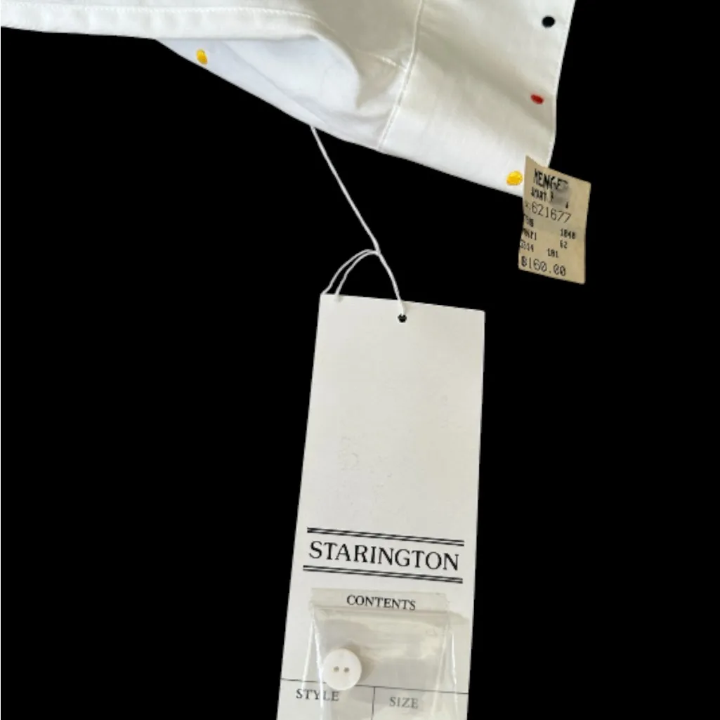 Indigo Nation White Shirt with Red Dots Size L - Image 4