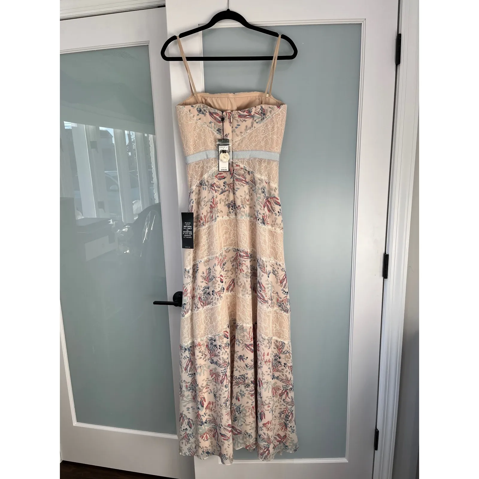 BCBGMAXAZRIA‎ Elle Lace Floral Print Maxi Dress Sleeveless Evening Gown - Image 2