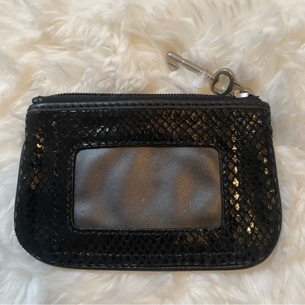 Fossil Coin Pouch in Black - Image 2