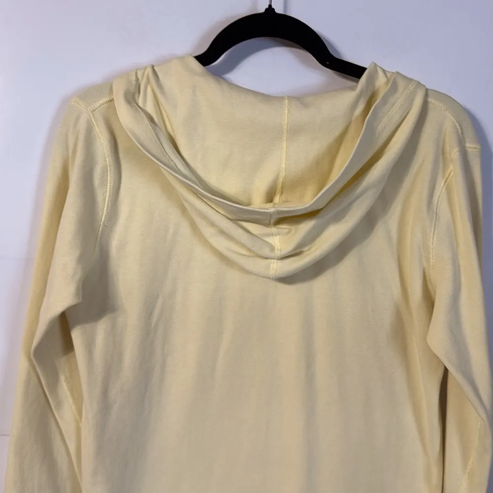 Women’s Eddie Bauer Notch Neck Long Sleeve Relaxed Cotton Hoodie Yellow Size L - Image 8