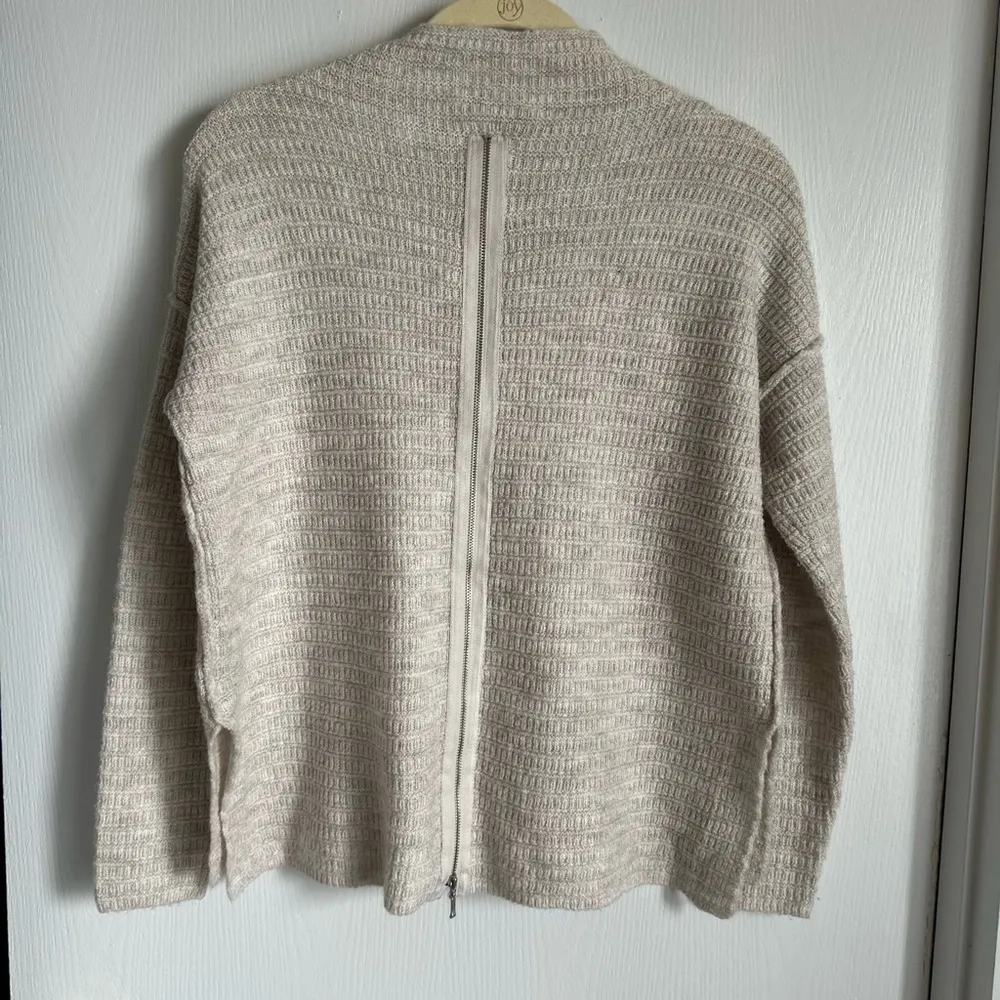 BKE Cream Cowl Neck Sweater with Relaxed Fit - Image 2