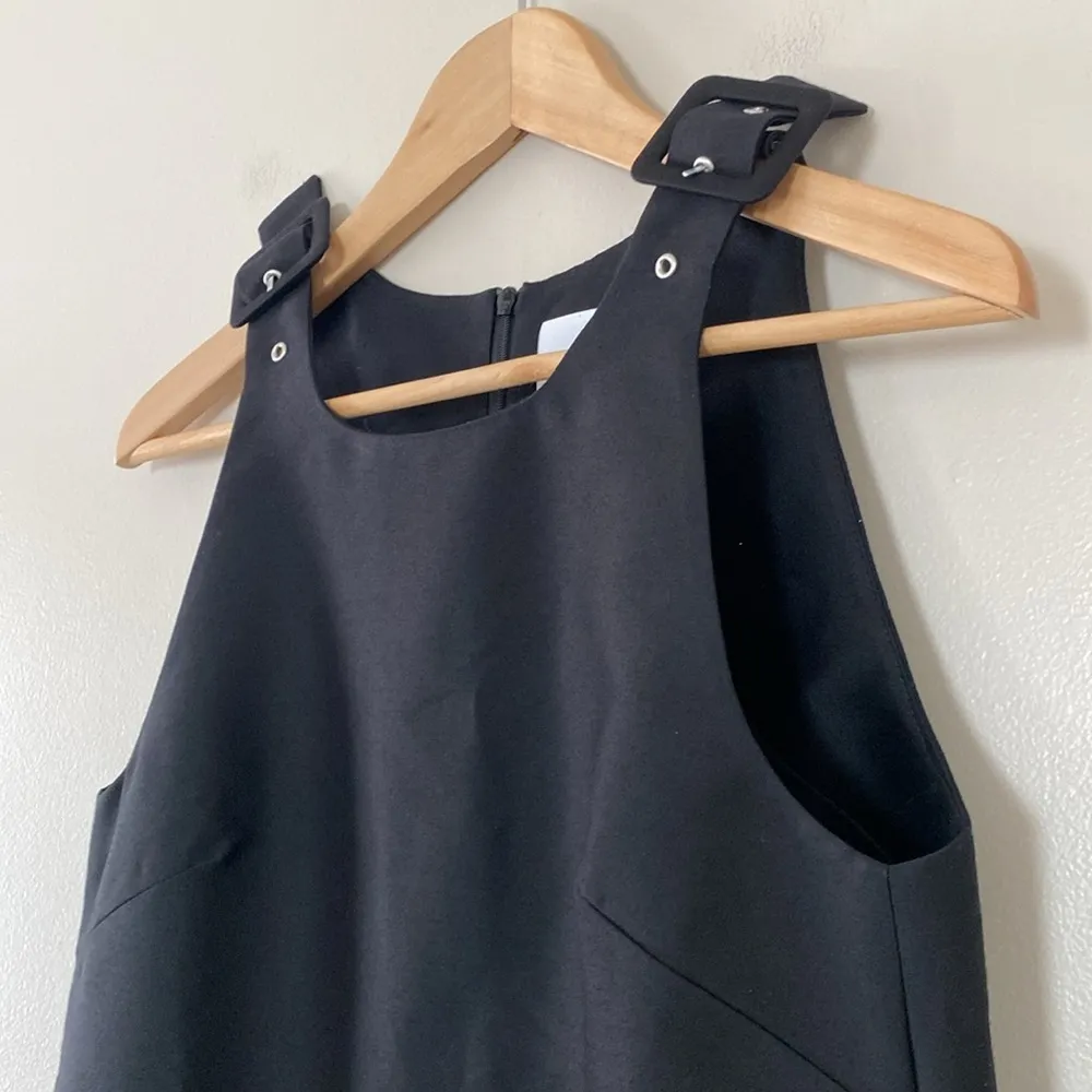 Valeska Valentina Jasso Collado w/ Fabrique Caspian Buckle Dress Wool Silk Blend Black Size 2 - Image 6