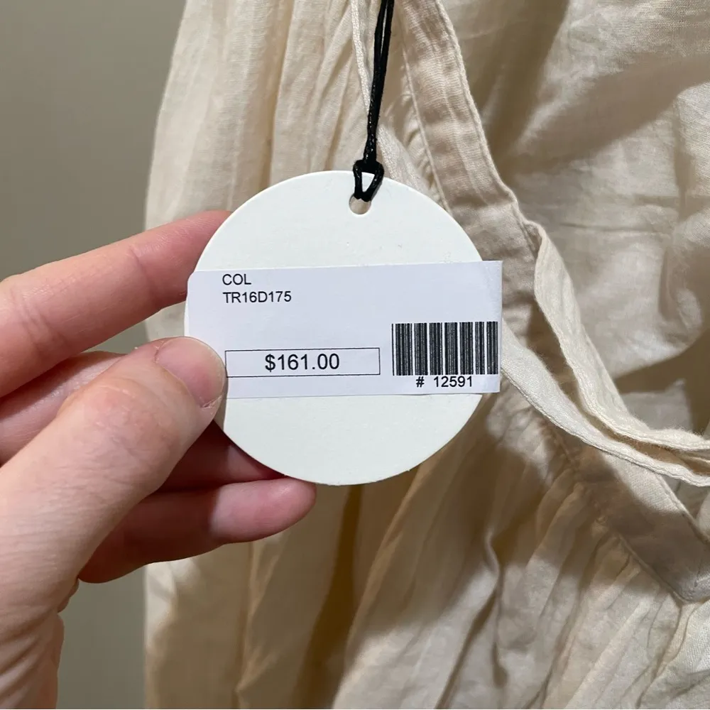 Tularosa Holden Halter Mini Dress Sleeveless Lace Trim Cream Size Small - Image 7