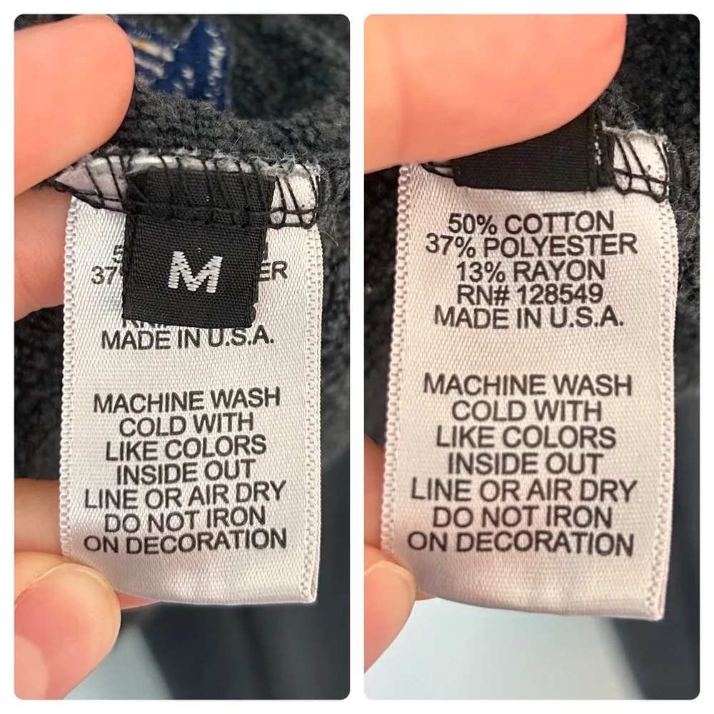 Aviator Nation Bolt Stitch Chevron Split Neck Pullover Crop Hoodie grey medium - Image 12