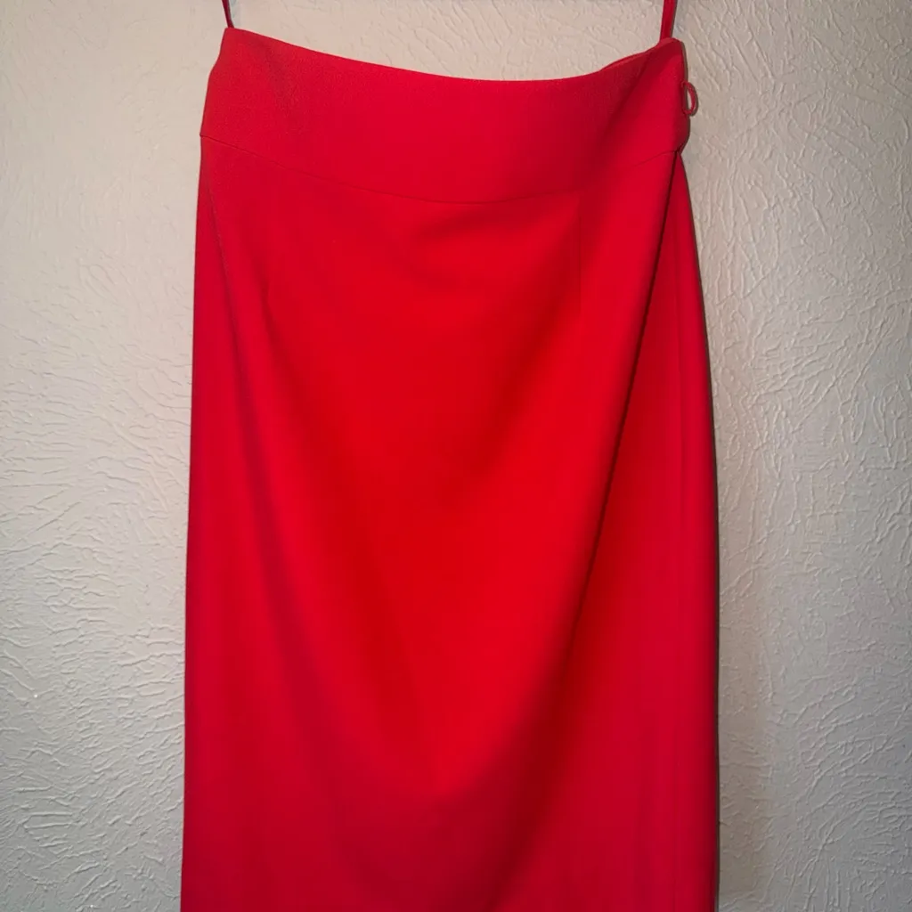 ANTONIO MELANI Vibrant Red Maxi Skirt - Image 8