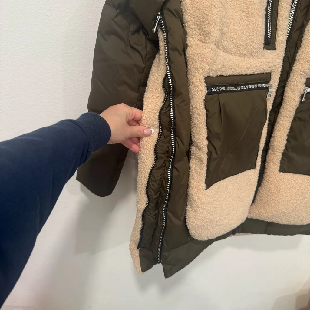 Orolay 092 Universe Fleece Down Puffer Jacket in Olive Green S - Image 7