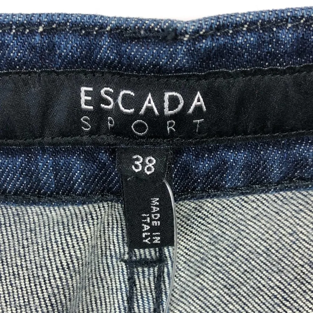 New Escada Sport High Rise Straight Leg Jeans Dark Wash Size 38 Women's Denim - Image 12