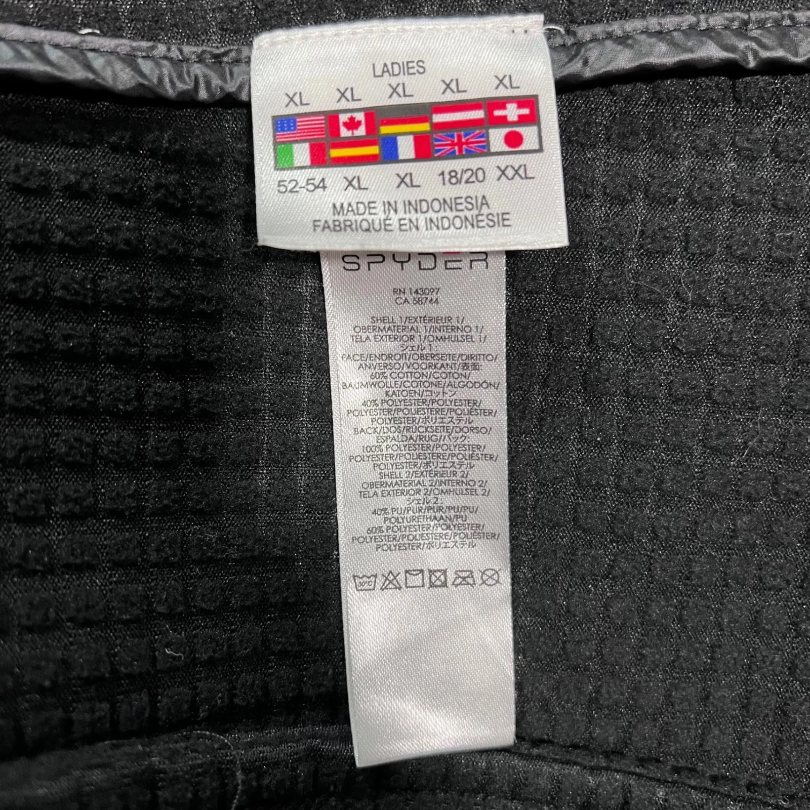 Spyder Women's XL Black Hooded Rain Trench Coat Faux Leather Accents Winter Fall - Image 4