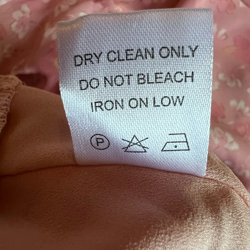 Lovers + Friends Juliette Pink Floral Ruffle One Shoulder Top Cottagecore -Small - Image 9