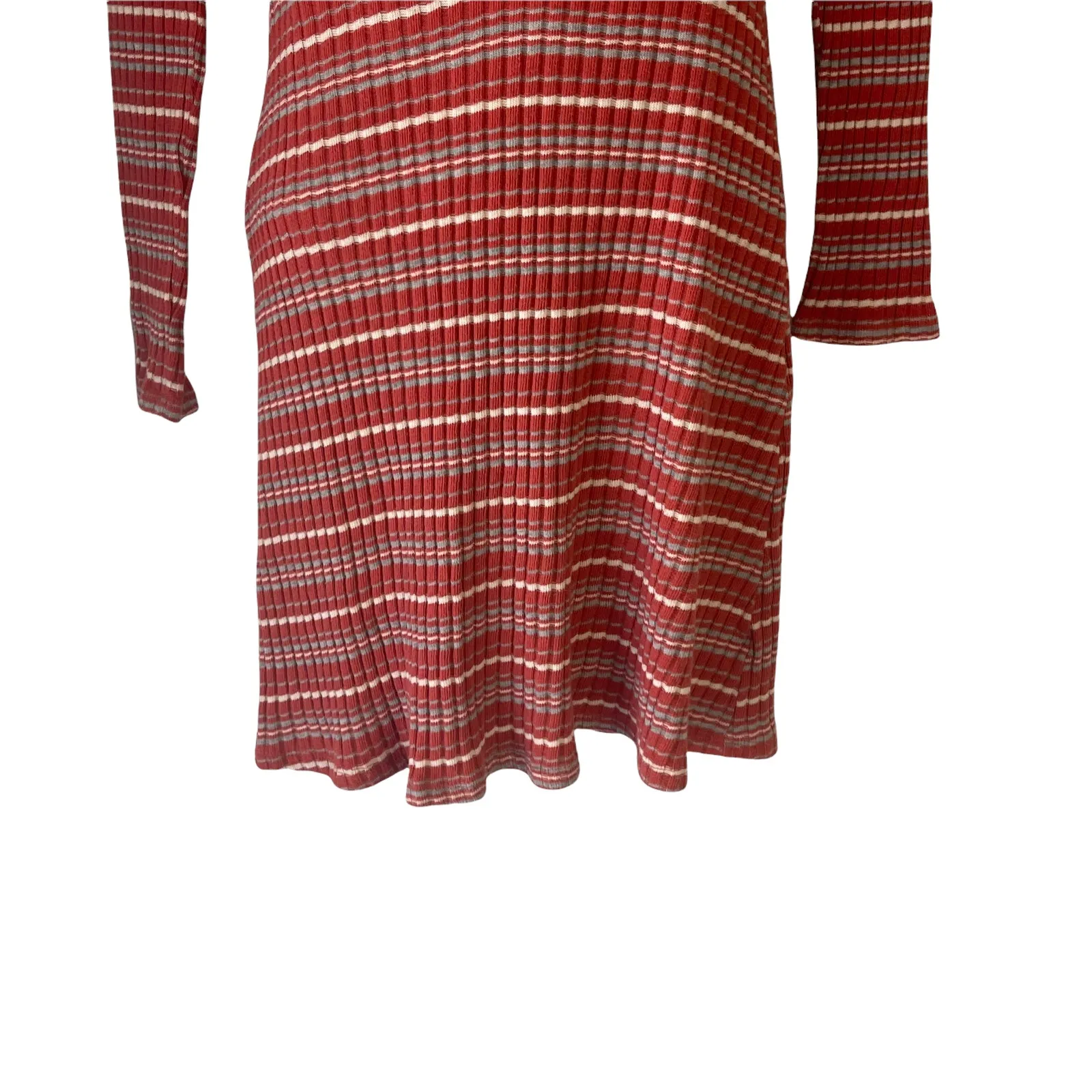 Alya Size Medium Orange Half Button Long Sleeve Sweater Dress 2010s Academia - Image 3