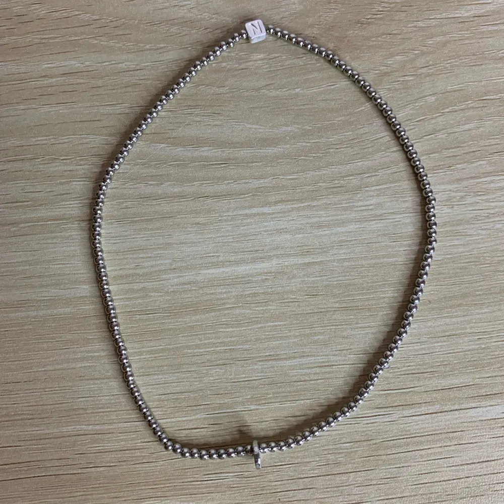 NWOT MARLYN SCHIFF SILVER BEADED CHOKER NECKLACE - Image 2