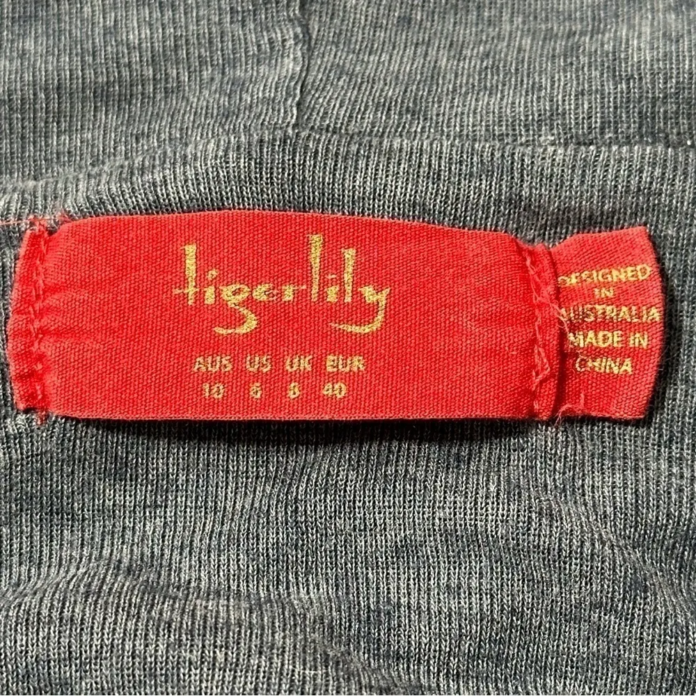 Tigerlily Australia Women’s 6 Denim Blue Cowl Drape Neck Long Sleeve Sweater - Image 6