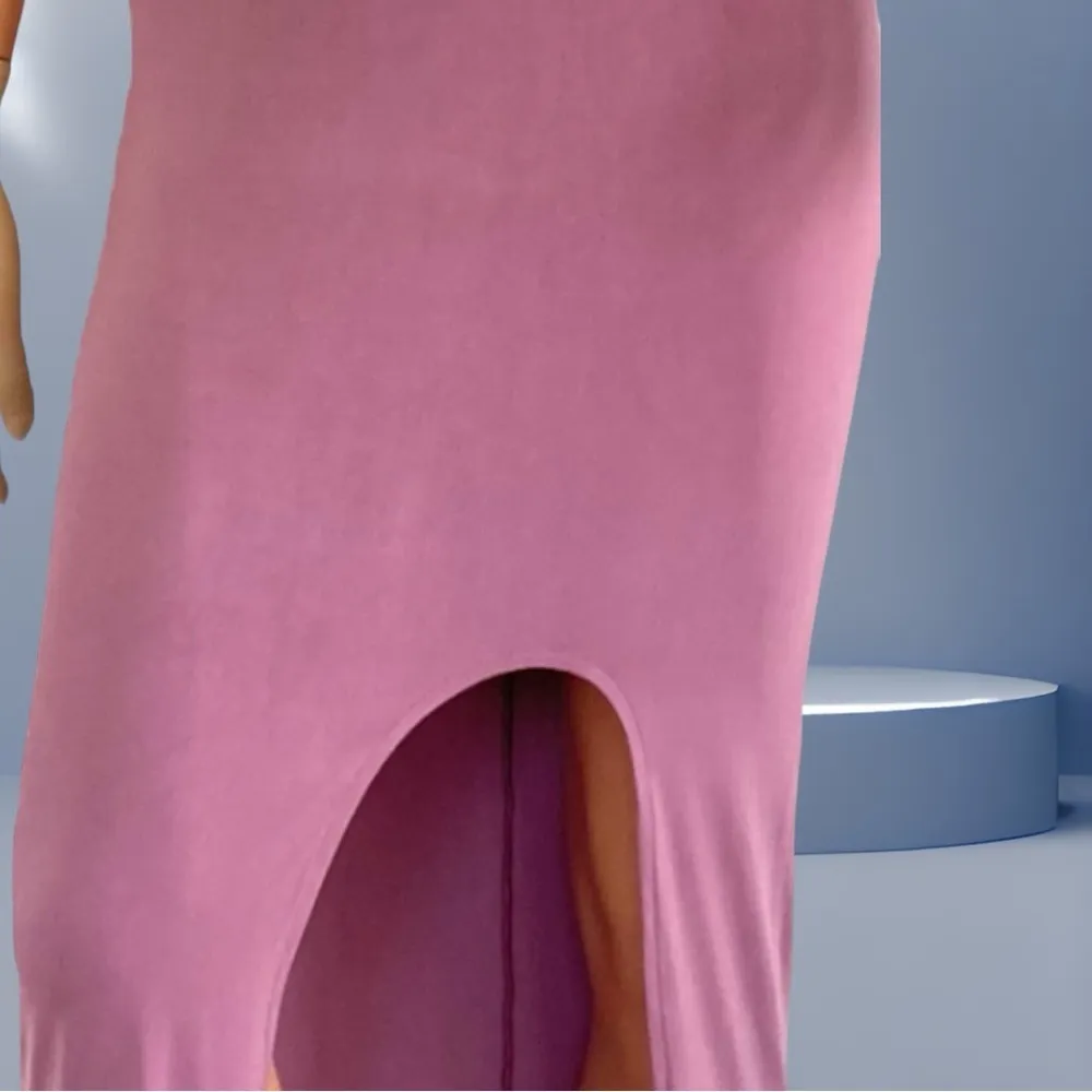 ASOS Babydoll Cami Maxi Dress Bodycon Curved Split Lilac Mean Girls Y2K 90s US 6 - Image 6