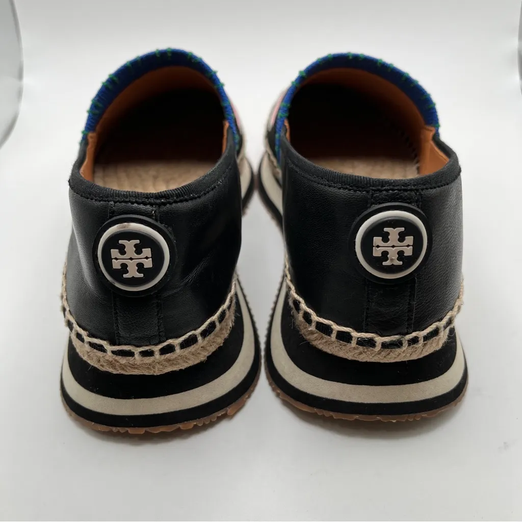 Tory Burch Daisy Slip-On Trainer Floral Navy Tea Rose Espadrille women Sz 6.5 - Image 7