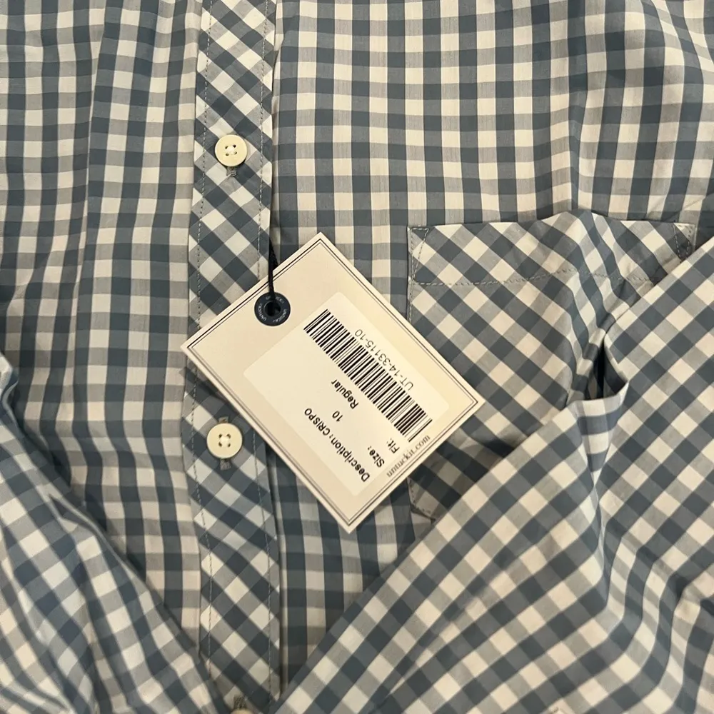 Blue Checkered Shirt Size 10 by Untuckit - Image 2