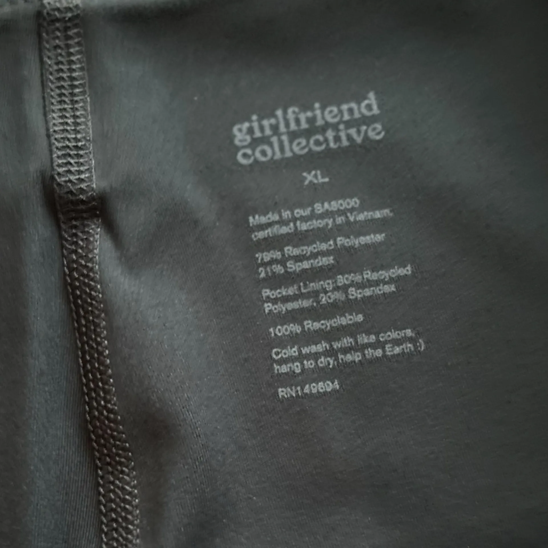 Girlfriend collective Women's‎ Black A-Line spandex Skirt Size xl Casualll - Image 9