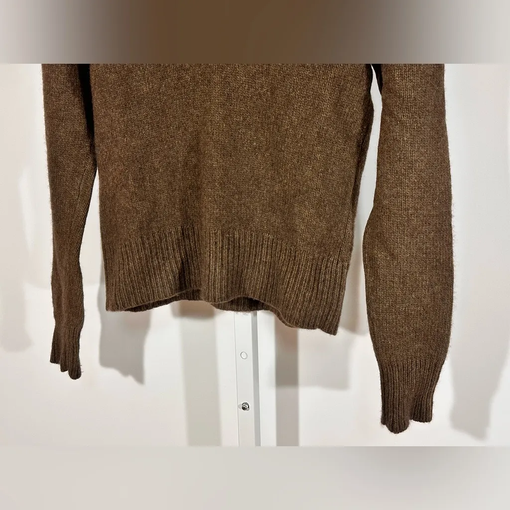 90’s Ralph Lauren cashmere-wool shawl sweater brown academia prep Hong Kong - Image 2