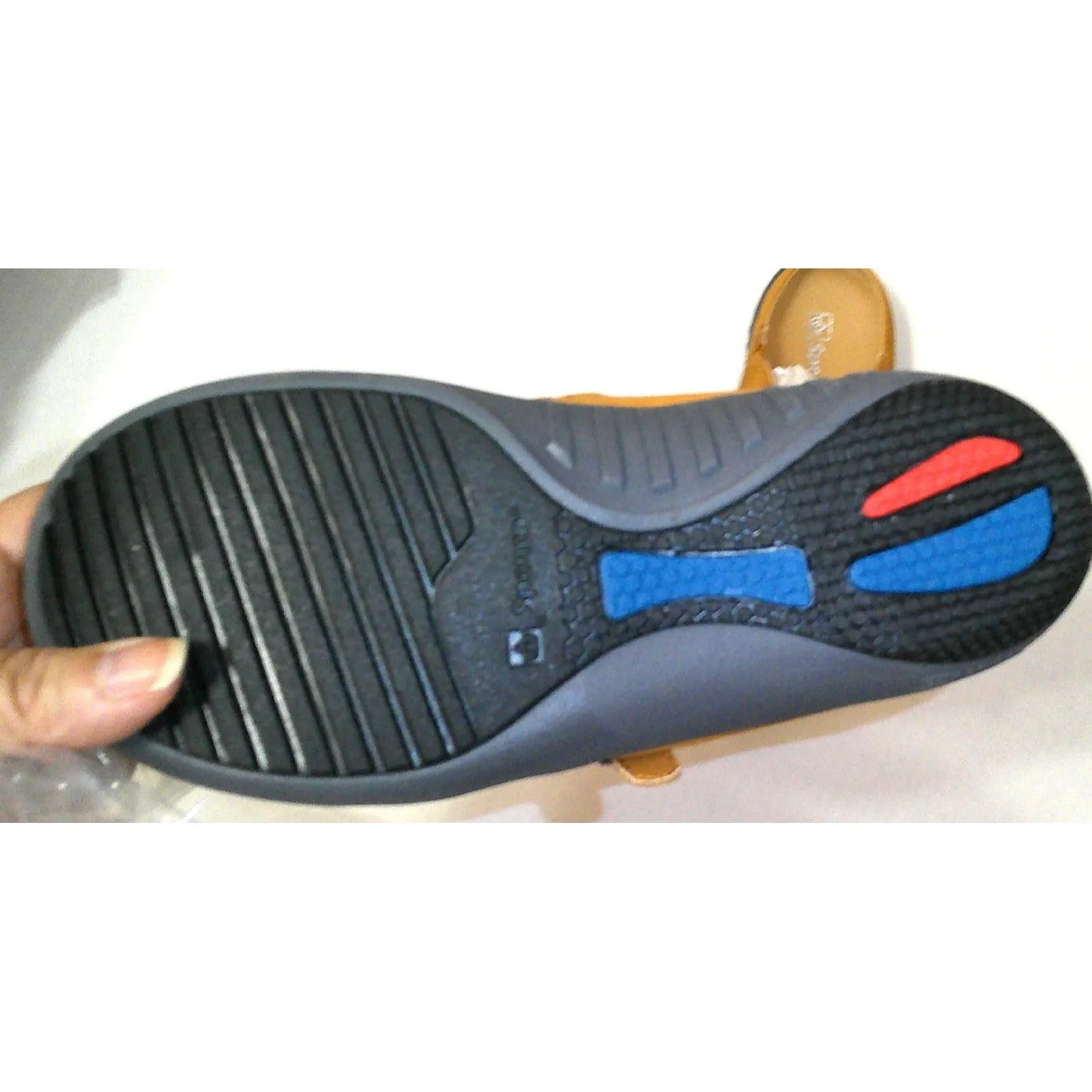 New Spenco Womens Shoes Mules 6 Cognac Brown Leather Slide Buckle Comfort Siesta - Image 5