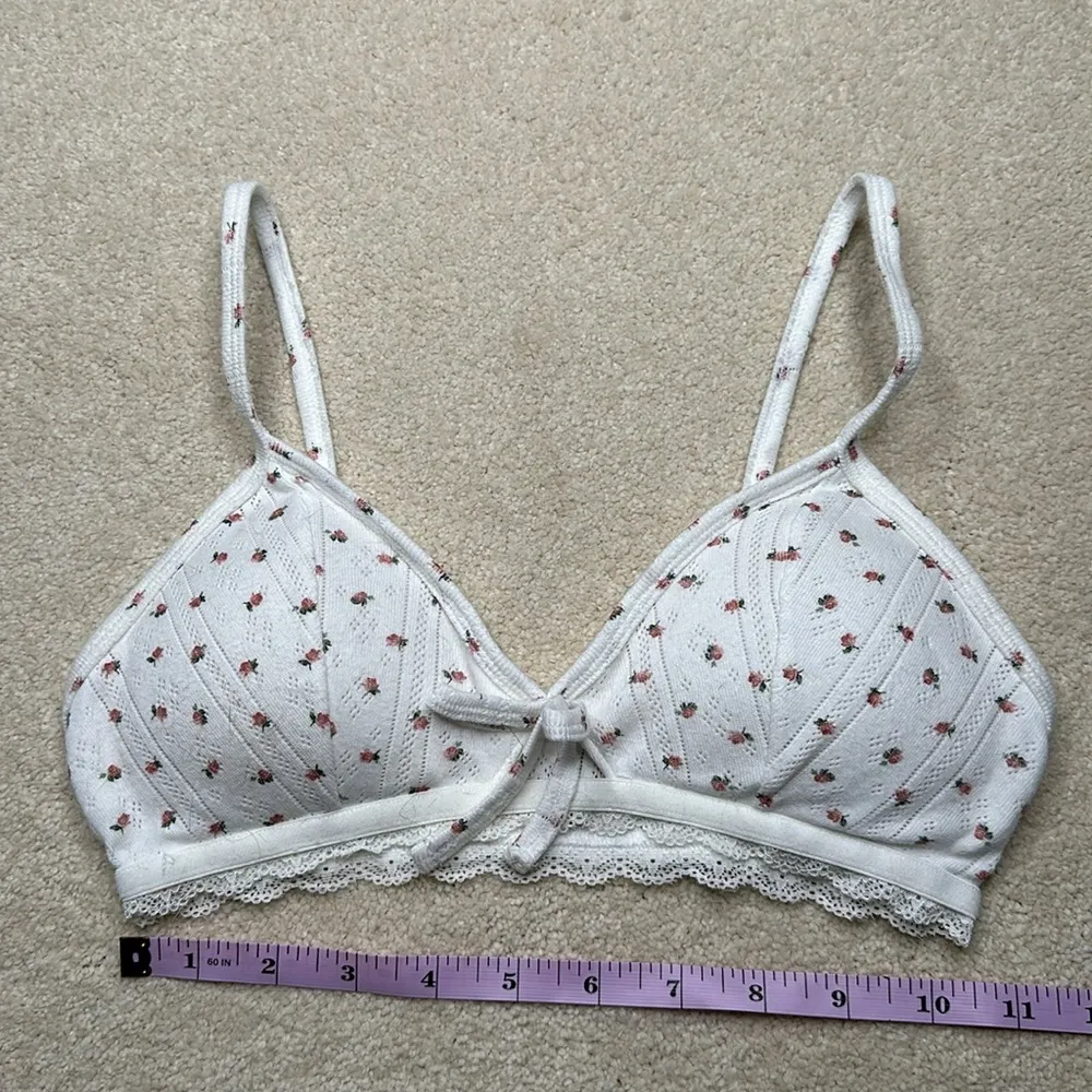 Aeropostale : Picot Trim Dainty Floral Bralette - Image 3