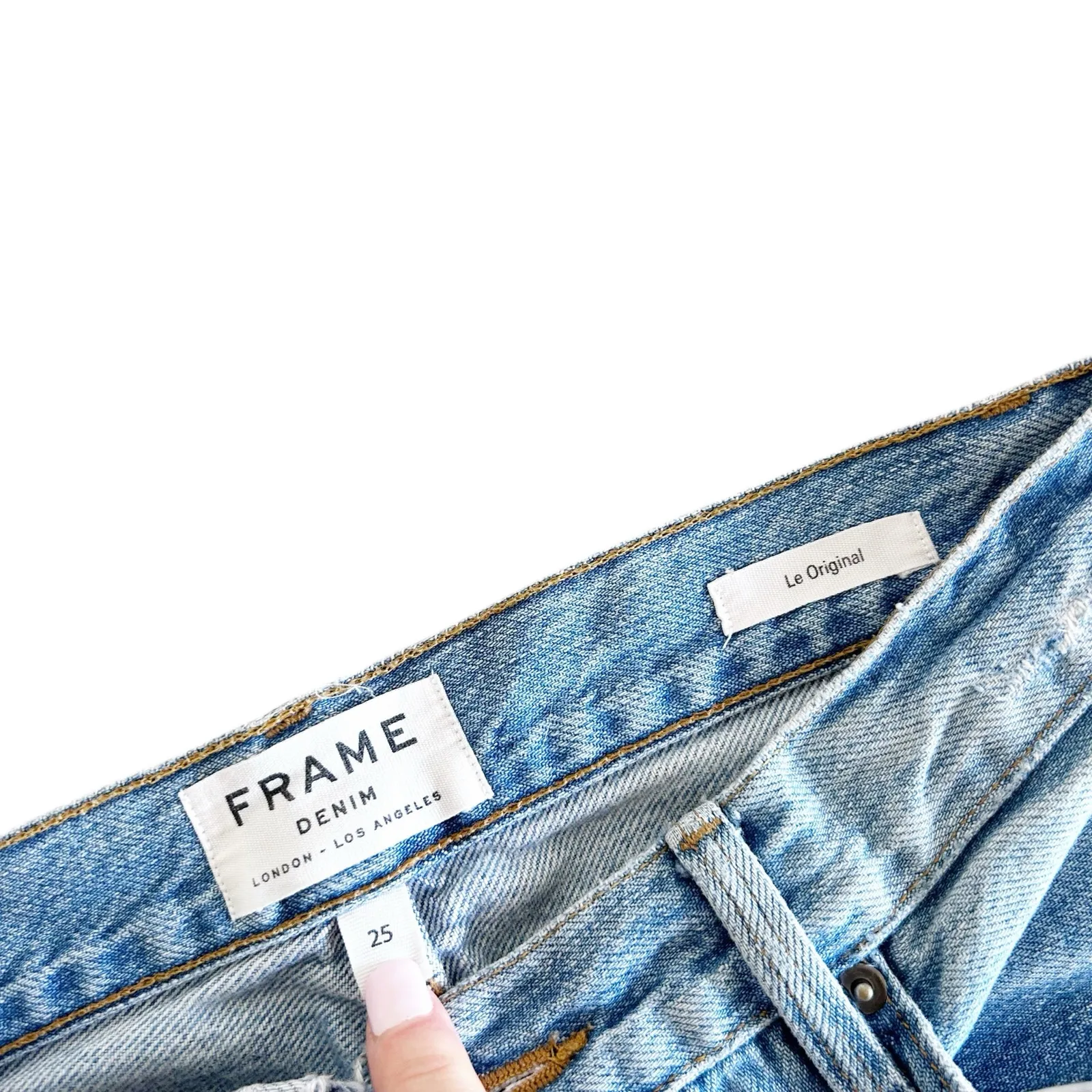 Frame Le Original Distressed Jeans Sz 25 - Image 2