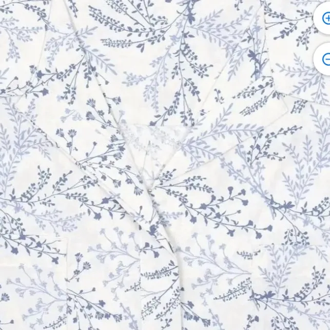 Jachs NWT 🎁 Girlfriend Women's Blue White Floral Button Front Blouse - Image 10