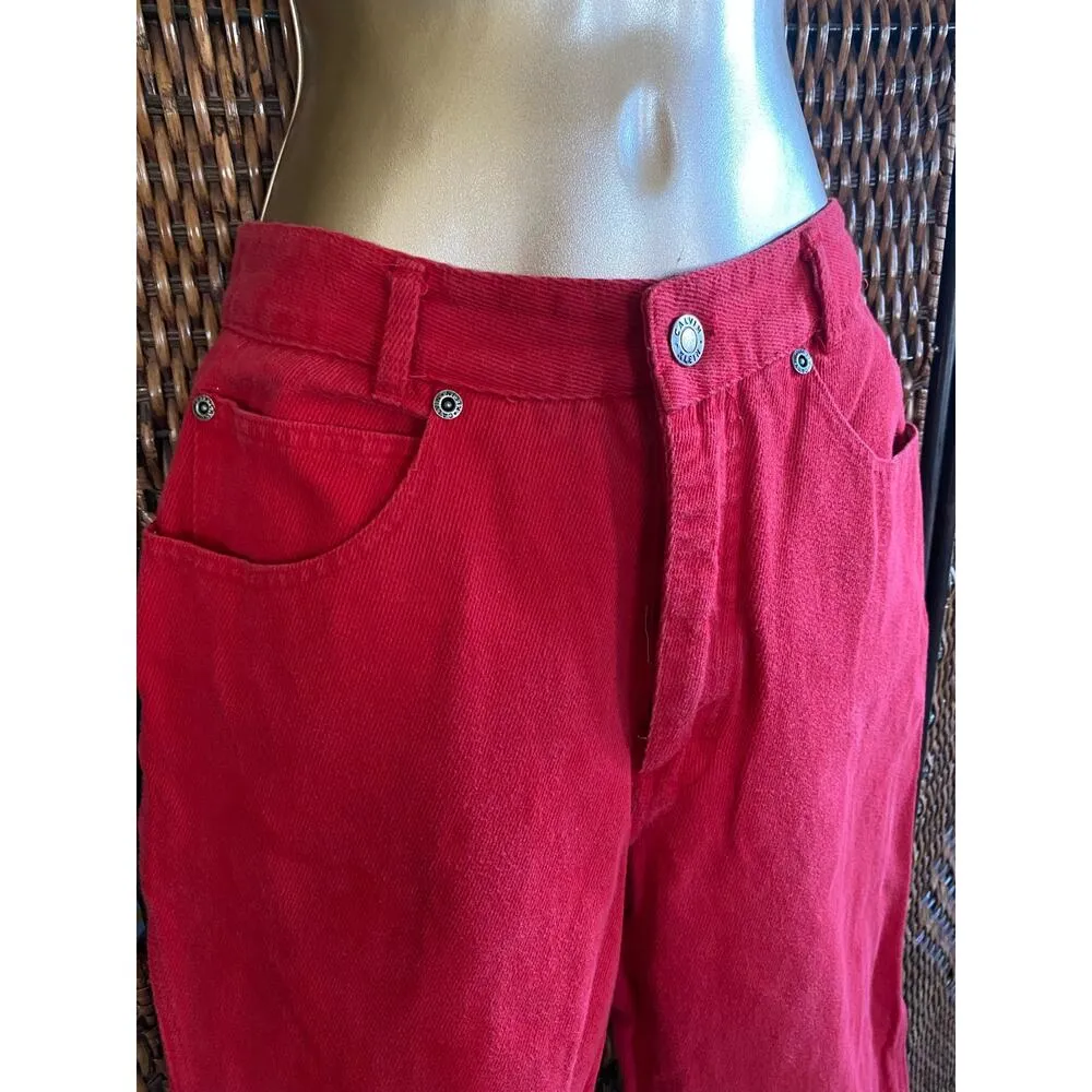 Size XS//Vintage 80s Red Calvin Klein High Waisted Mom Jeans - Image 4