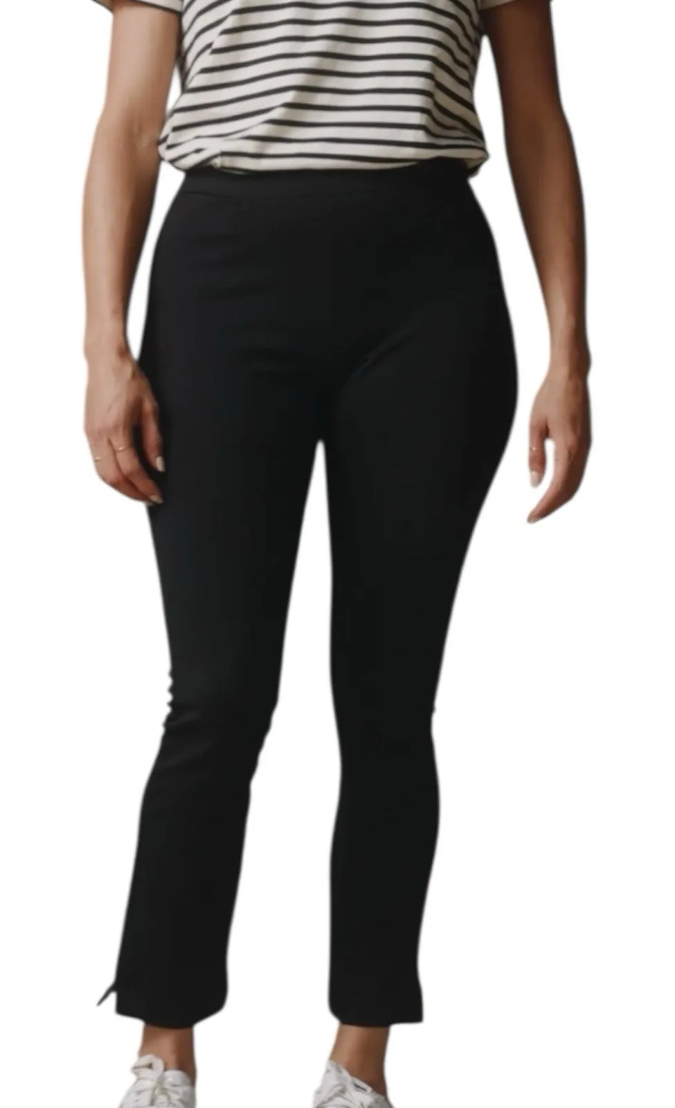 NWOT American Giant Black Ponte Kick Flare Pants Black Pull On Women’s Size 2 - Image 1