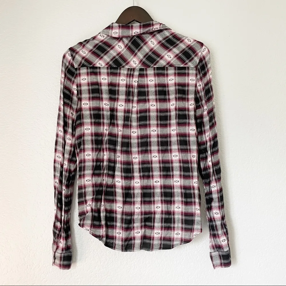 PAIGE Western Plaid Button Up Small - Image 4