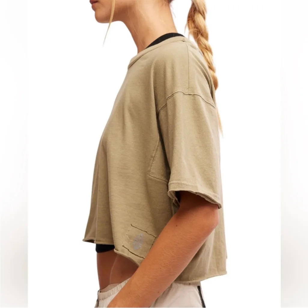 Free People Inspire Graphic Logo Tee Small Green - Image 3