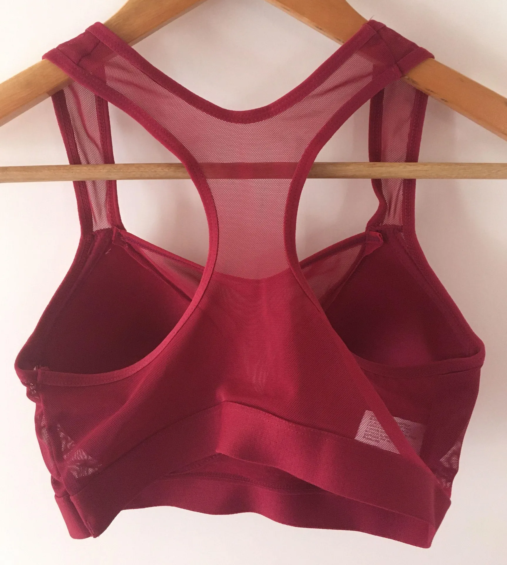 Burgundy Sports Bra, Medium Red - Image 2