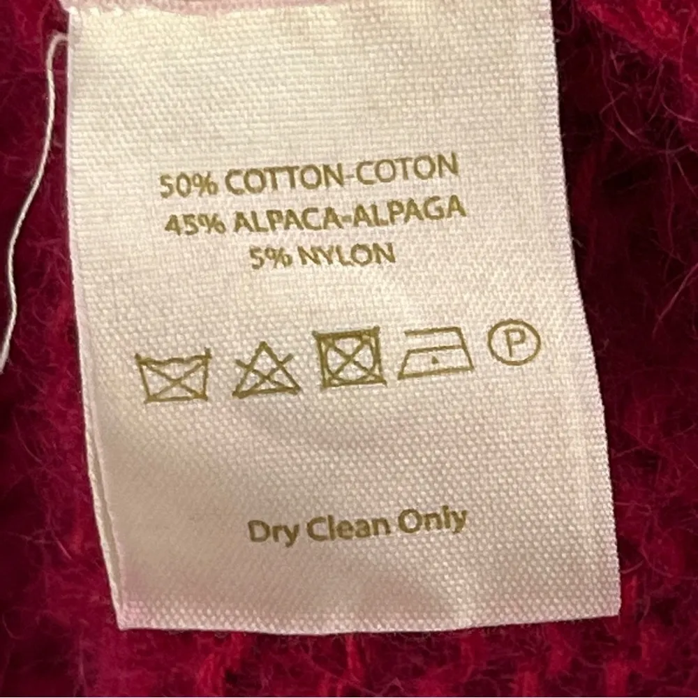 FREE PEOPLE All Mine Alpaca Blend V-Neck Slouchy Drop Shoulder Sweater Small - Image 4