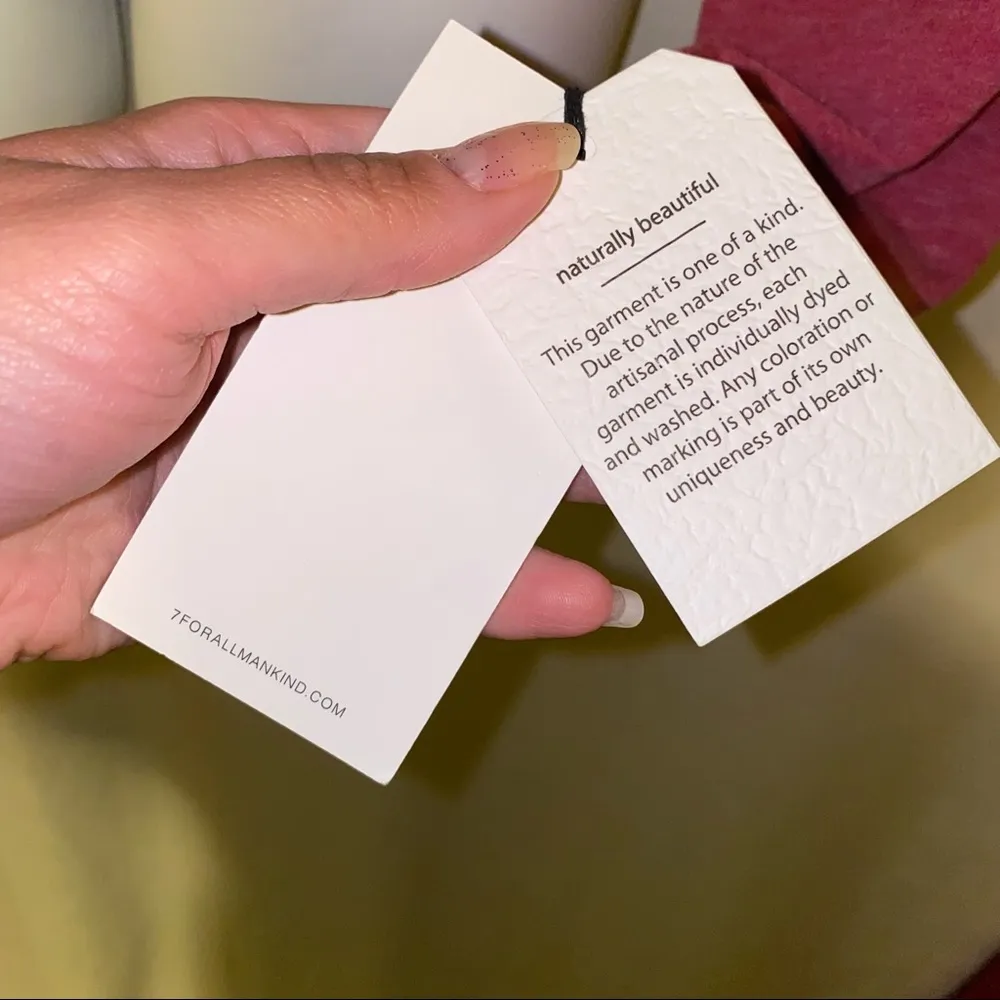 7 For All Mankind Cropped Ruffle Sweatshirt 🆕 Medium - Image 12