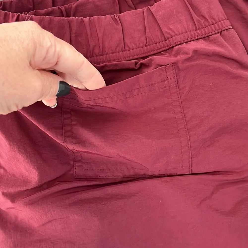 Vintage LEI Track Pants Gym Windbreaker Nylon XL L Large Red - Image 6