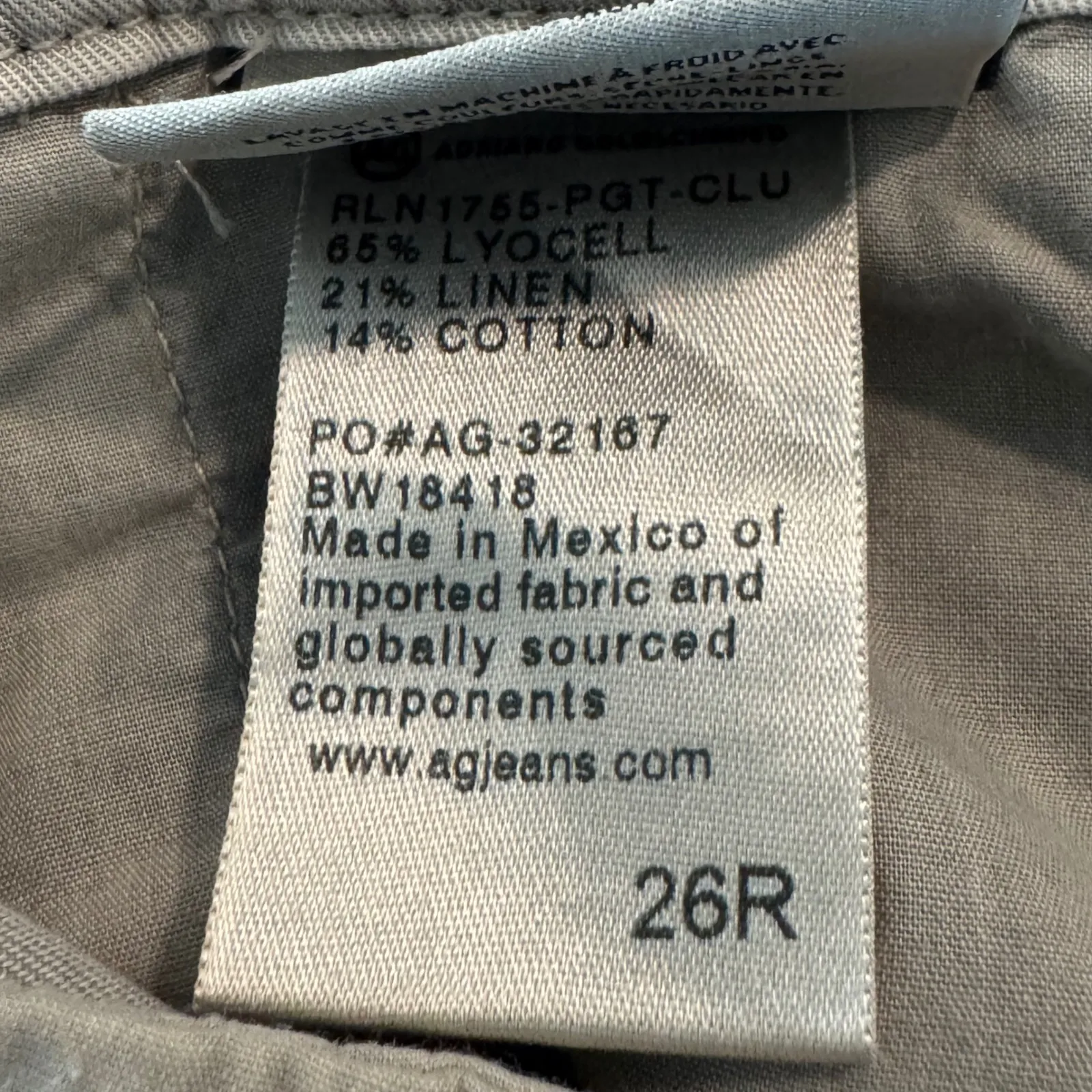 AG Adriano Goldschmied The Evan Relaxed Pleated Trousers Gray Women's Size 26R - Image 8