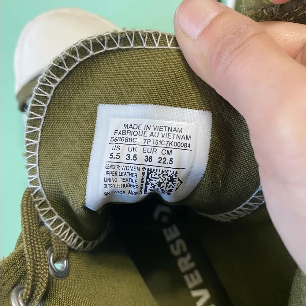 Converse Chuck Taylor All Star Lift Platform Moss Green Sneakers Size 5.5 - Image 5