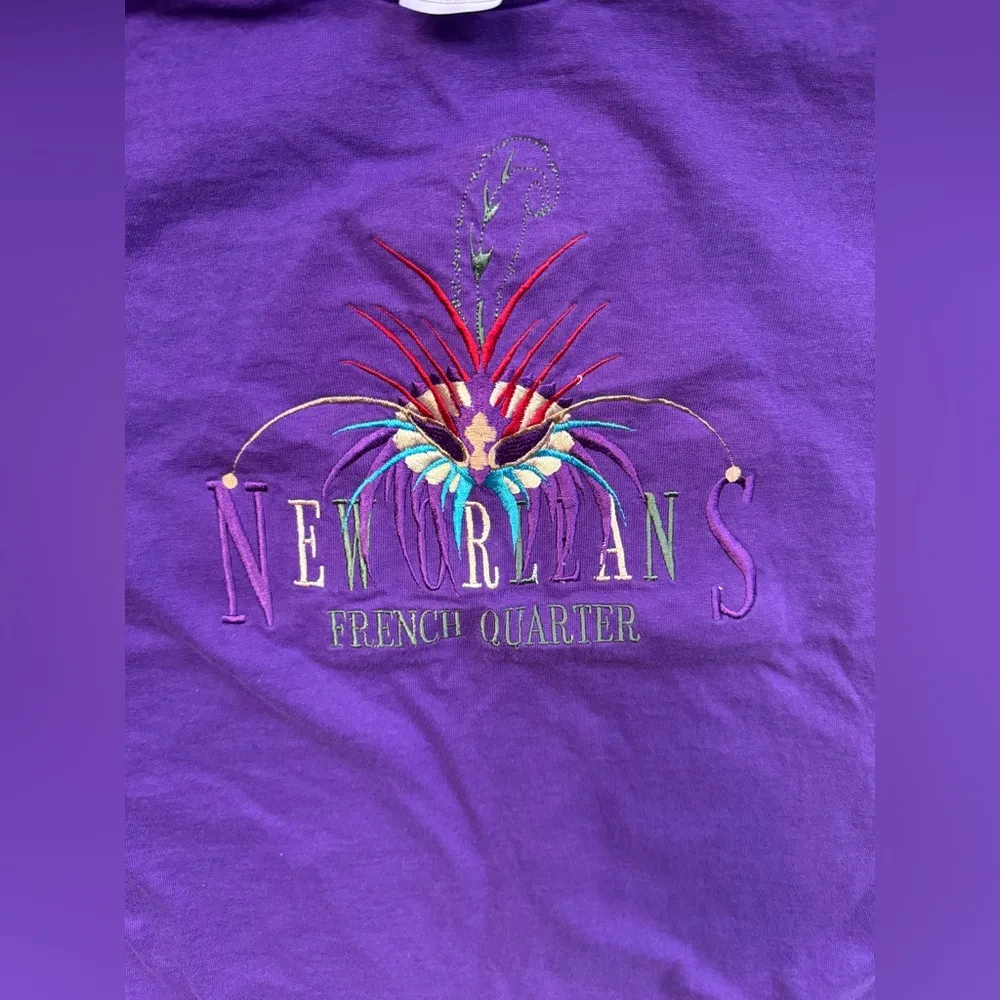Vintage 90s New Orleans French Quarter purple t - Image 2