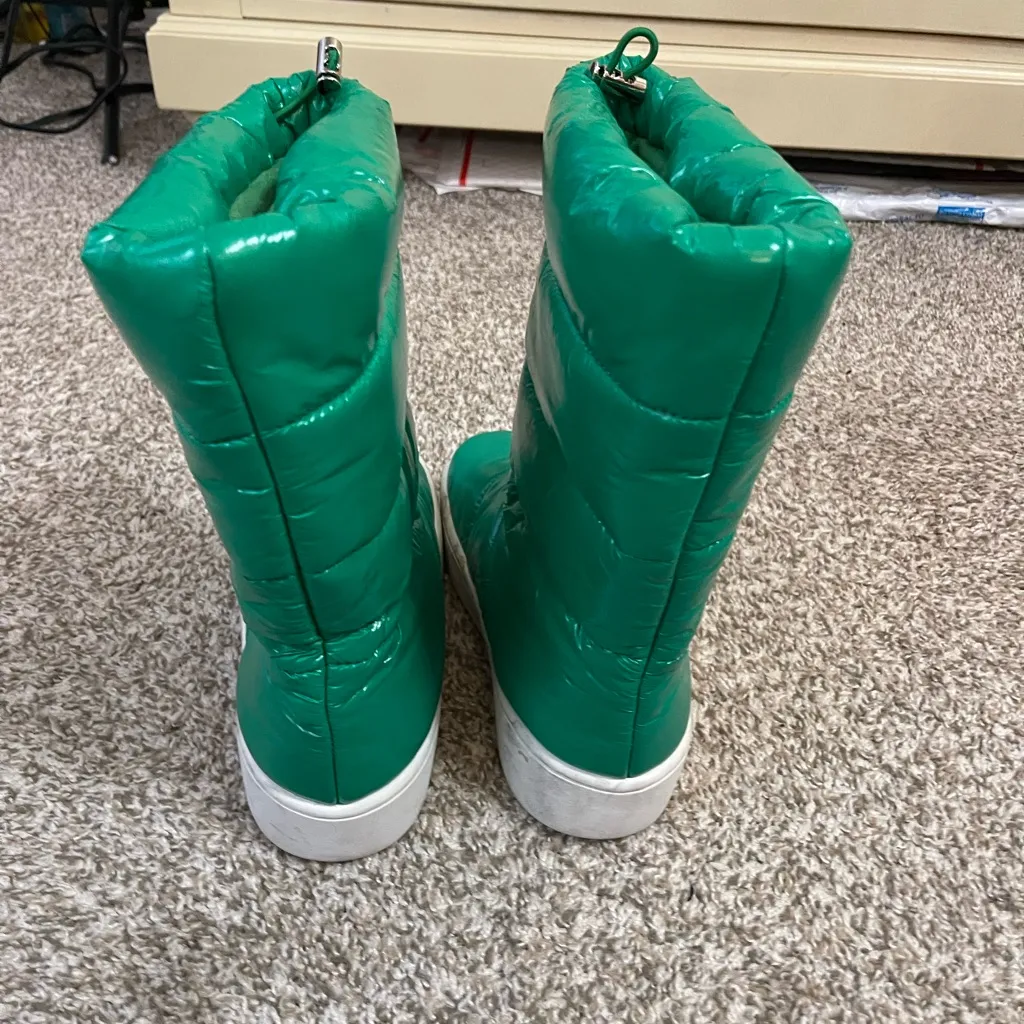 Jeffrey Campbell Snowed Green Platform‎ Puffer Boots - Size 7 - Image 4