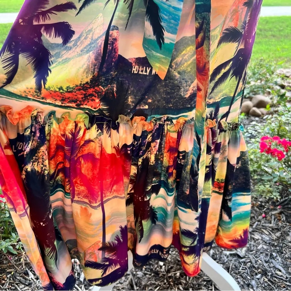 Le Superbe Beachwood Canyon Palm Dress Red - Image 6